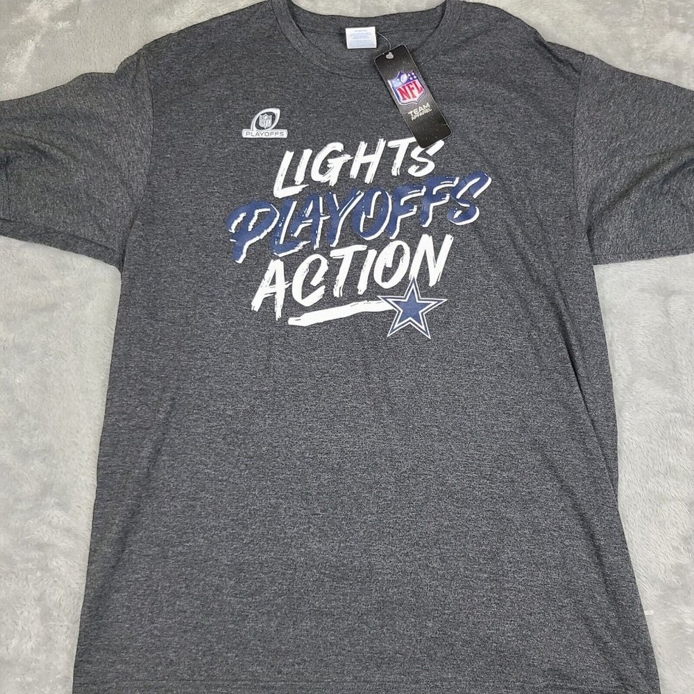Dallas Cowboys Fanatics NFL Playoffs Bound Size‎ Large Heathered Charcoal